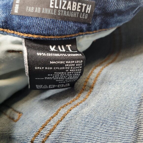 Kut From The Kloth Women's Size 4L Jeans Elizabeth Fab Ab Ankle Straight Leg - Picture 8 of 8